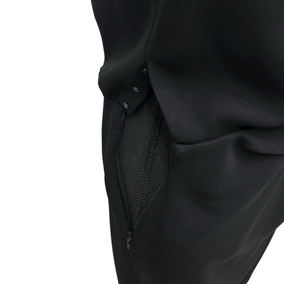 Diane Von Furstenberg Sleeveless Knee Length Black Dress Size 8 Ruching Slimming - Picture 7 of 12